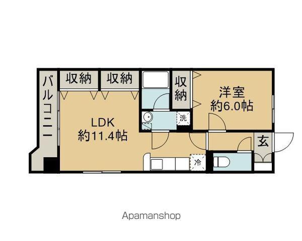 シャングリラ(1LDK/1階)の間取り写真