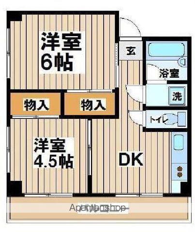 京西ビル(2DK/3階)の間取り写真