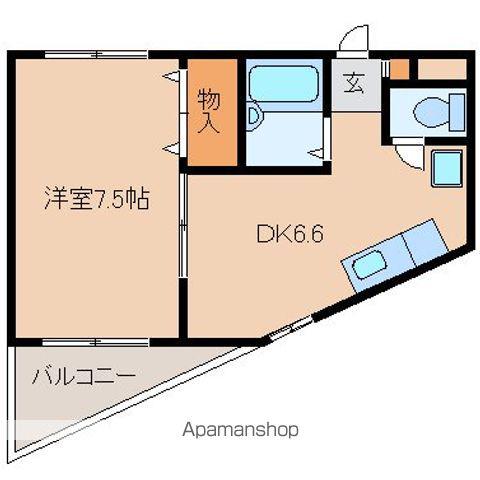 クレール宮沢(1DK/3階)の間取り写真