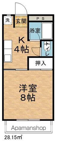 メゾン穂高(1K/1階)の間取り写真