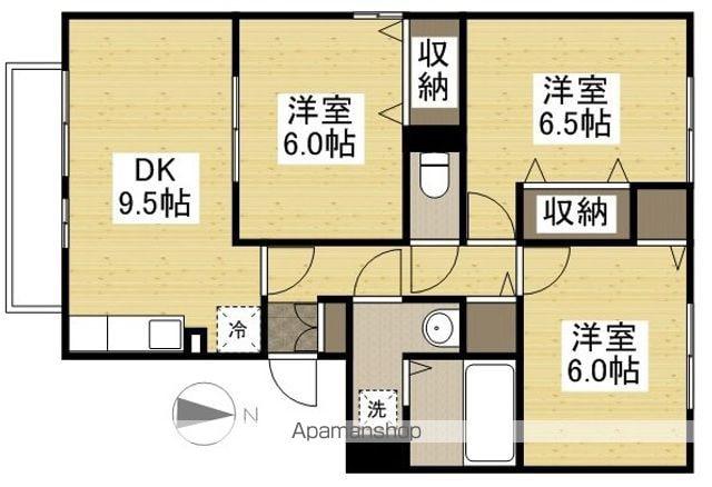 セジュールユウキ(3DK/3階)の間取り写真