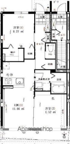 レトアエクセレント(2LDK/1階)の間取り写真