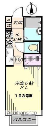 YKL FLAT(1K/2階)の間取り写真