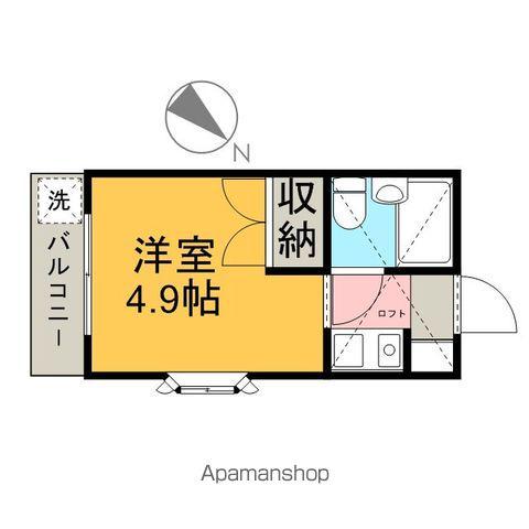 メゾン・ドモ(ワンルーム/2階)の間取り写真