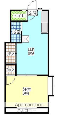OKハイツC(1LDK/2階)の間取り写真