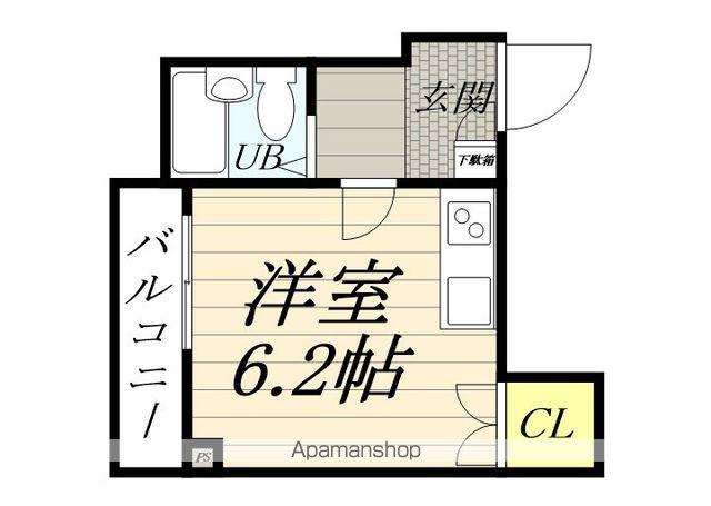 メリディアンオフィス柏木(ワンルーム/2階)の間取り写真