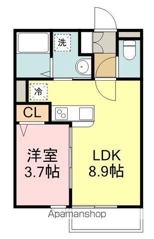 ウェルシャトー旭ヶ丘1番館(1LDK/2階)の間取り写真
