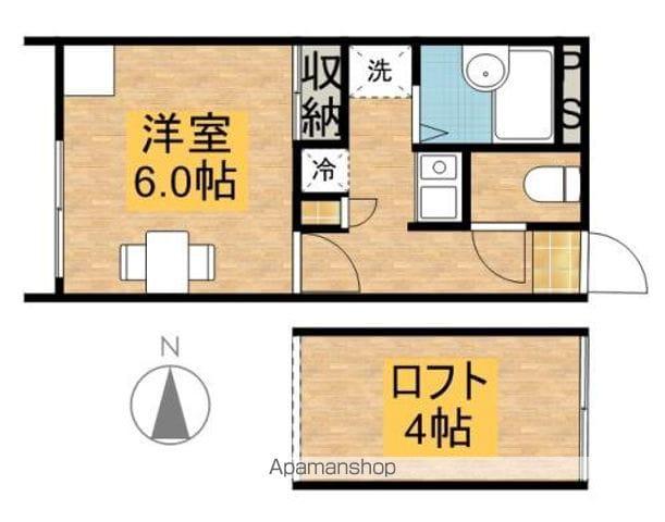 ファクトリー半田山(1K/1階)の間取り写真