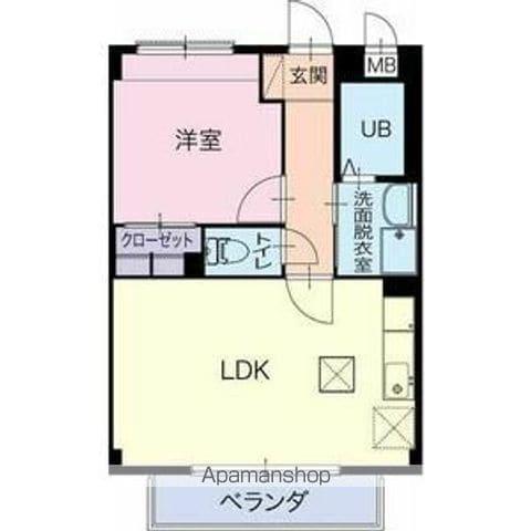 シャンドールカモノⅡ(1LDK/1階)の間取り写真