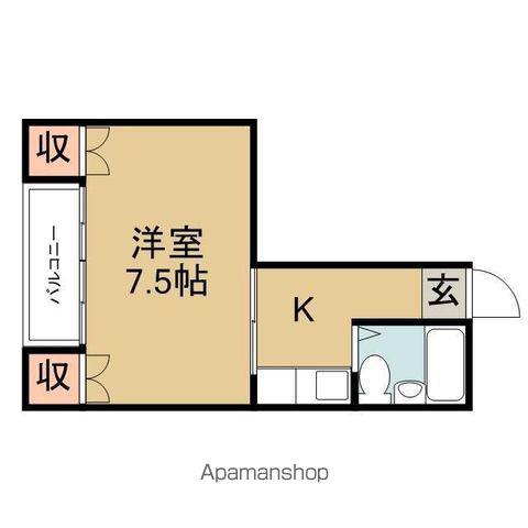 ロゼッタ南大門(1K/3階)の間取り写真