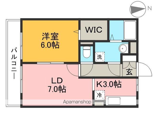 ビレッジ北久保 C棟(1LDK/3階)の間取り写真