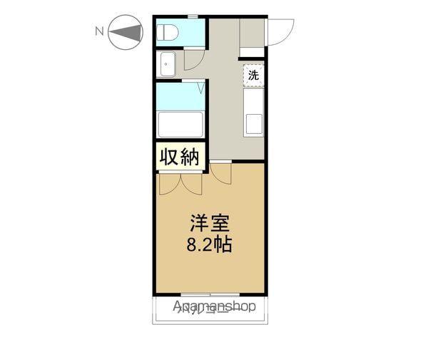 ラポールA(1K/2階)の間取り写真