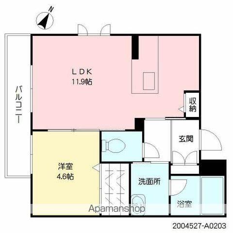 シャーメゾン三川(1LDK/2階)の間取り写真