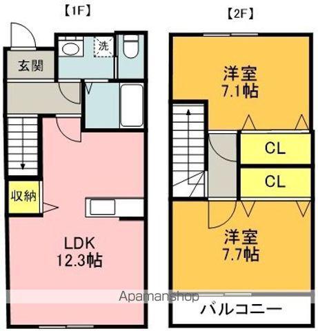 フォレストⅠ(2LDK)の間取り写真