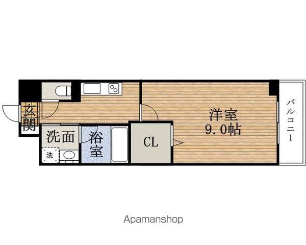 グレイスNAMBAMINAMI(1K/3階)の間取り写真