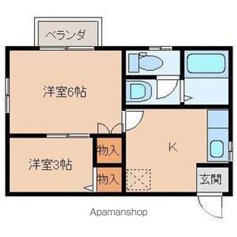 アンヴェルジュ(2K/2階)の間取り写真