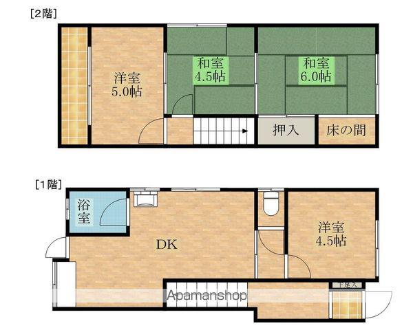 南海電鉄南海本線 蛸地蔵駅 徒歩15分 2階建 築47年(4DK)の間取り写真