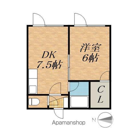 イトーコーポA(1DK/1階)の間取り写真