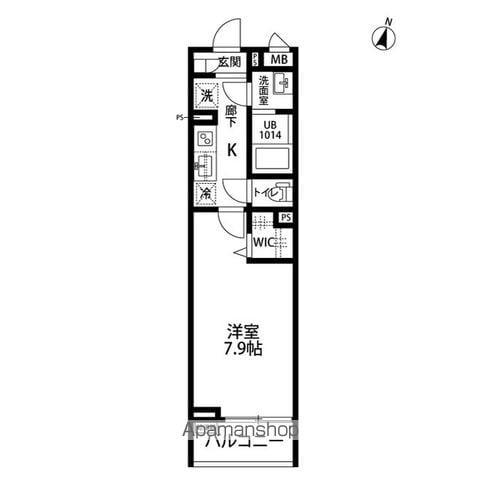 アイリスフジ(1K/1階)の間取り写真