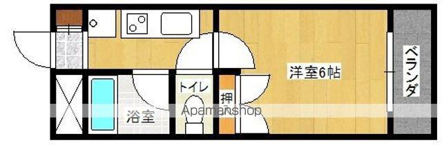 宮崎ハイツ(1DK/2階)の間取り写真