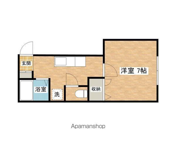 アーバンハイツ新屋駅前E(1K/1階)の間取り写真