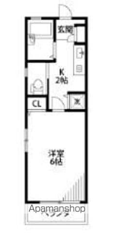 CASA YOKOHAMABASHI(1K/1階)の間取り写真