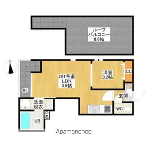 GRANDTIC志賀本通南(1LDK/2階)の間取り写真