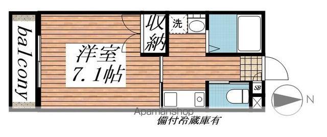 キチーム津田沼 ANNEX(1K/2階)の間取り写真