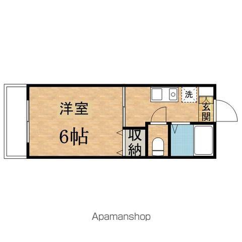 エーデルワイス(1K/1階)の間取り写真