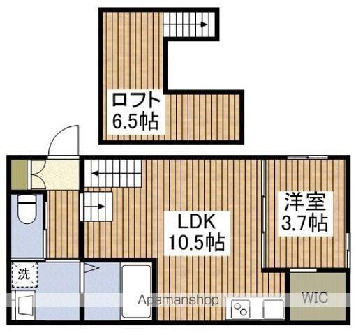 75APARTMENT.神道寺南(1LDK/1階)の間取り写真