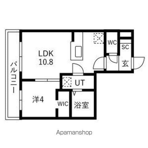RUMO LUEB(1LDK/2階)の間取り写真