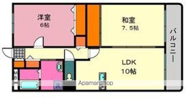サンステージ吉野(2LDK/3階)の間取り写真