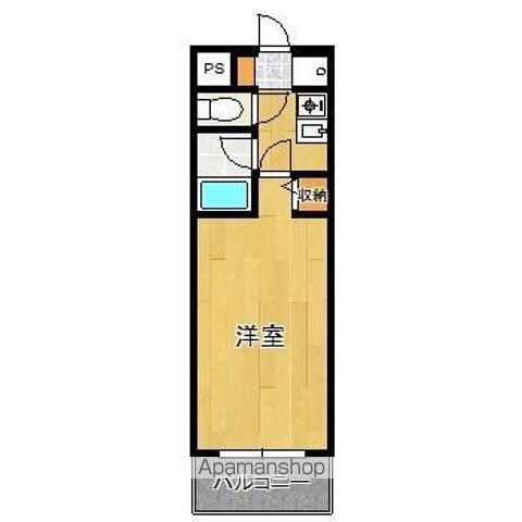 ヒルズ西赤坂(1K/1階)の間取り写真