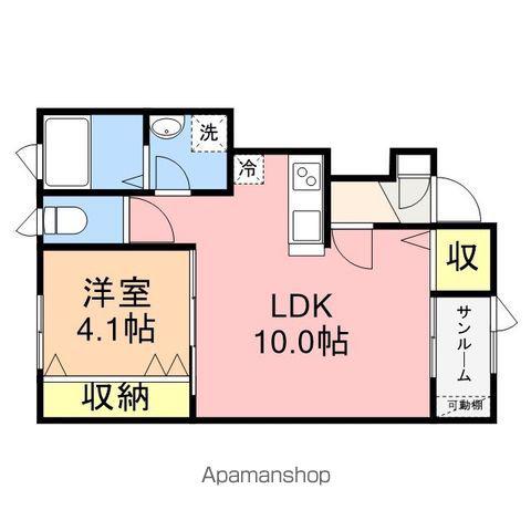 COMODOⅢ(1LDK/1階)の間取り写真