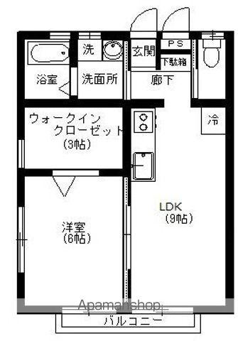 ファミエルコーポ(1LDK/2階)の間取り写真