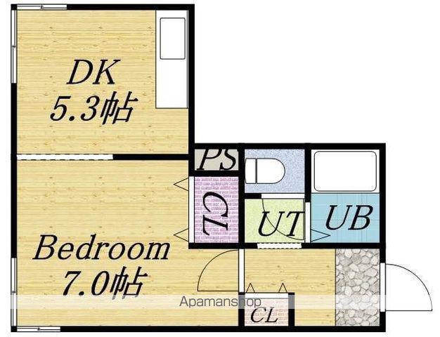 エンドレス三井北26条(1DK/1階)の間取り写真