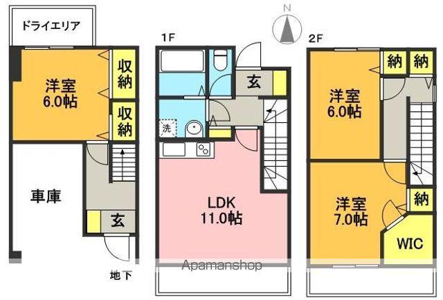 エーデルハイムＢ(3LDK)の間取り写真