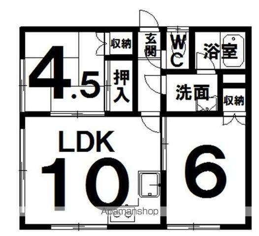 コーポ荒井(2LDK/1階)の間取り写真
