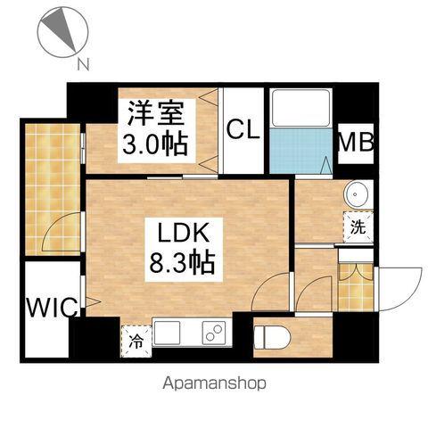 ラ・フュンフ(1LDK/7階)の間取り写真