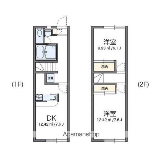 レオパレス木太南(2DK/1階)の間取り写真