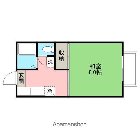 レピュート新生(ワンルーム/2階)の間取り写真