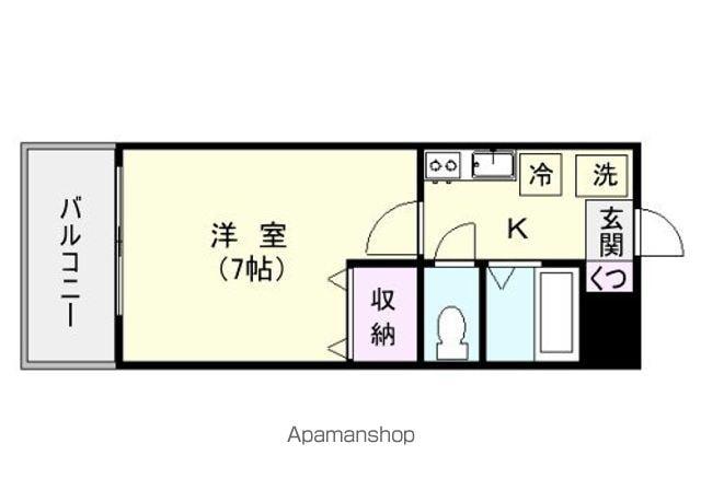アーバンライフ東邦ビル(1K/2階)の間取り写真