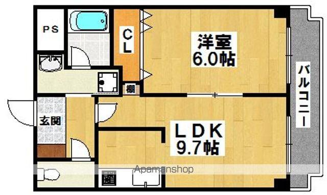 トゥールビヨン(1LDK/1階)の間取り写真