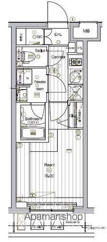 THE PREMIUM CUBE G 大崎(1K/3階)の間取り写真