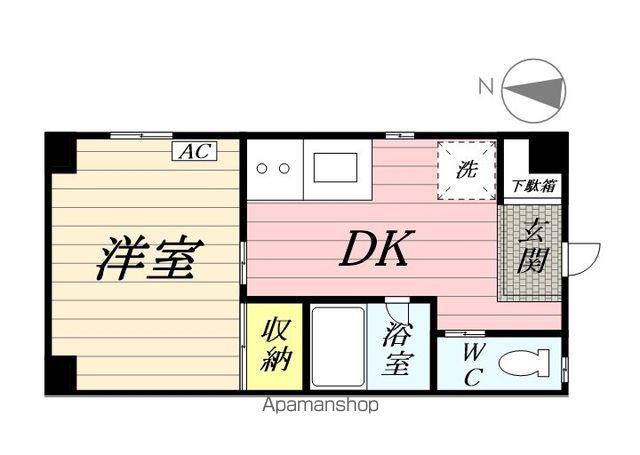 岐北ビル(1K/1階)の間取り写真