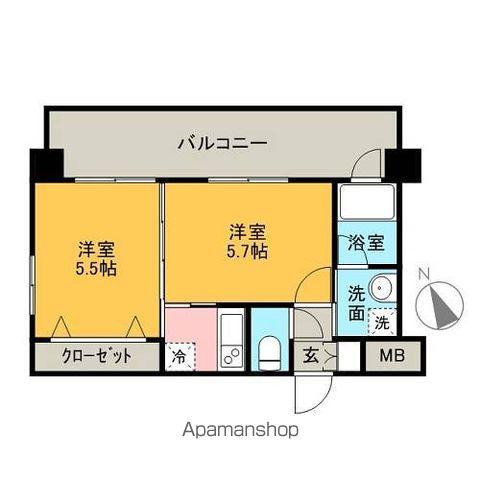 エンクレスト大手門3(2K/4階)の間取り写真