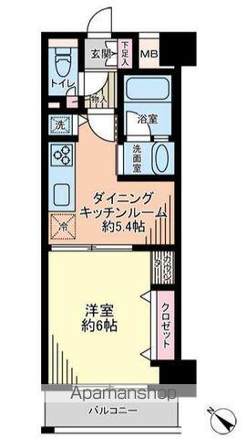 アール・ケープラザ横浜5(1DK/4階)の間取り写真