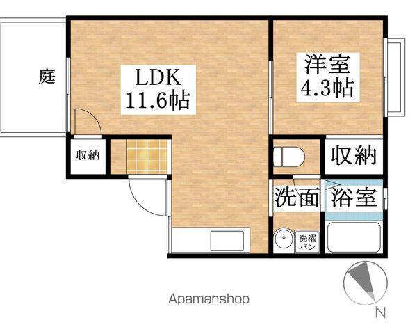 ブラン千丸(1LDK/1階)の間取り写真