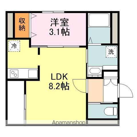 月光福山東壱番館(1LDK/1階)の間取り写真