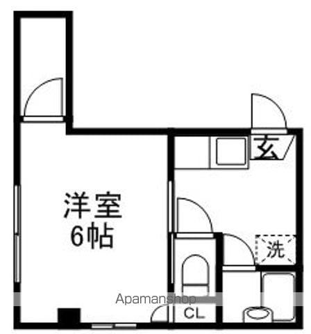 藤崎ビル(1K/4階)の間取り写真